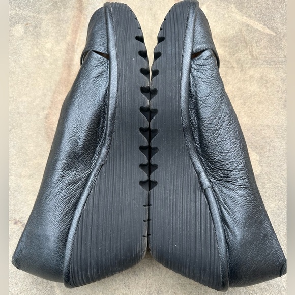 Fly London Yoma 307 Fly Peep Toe Wedge Sandals Slip-ons Pewter Size 40 US Size 9 - Picture 5 of 9